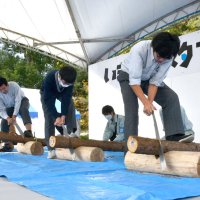 いきいきフェスタ盛況　丸太早切りやコンサート　多古