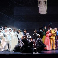 「ラグタイム」。左から白人、ユダヤ人、黒人の各グループ。写真提供＝東宝演劇部
