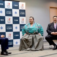 綱とりへ「これからも精進」　琴ノ若　熊谷知事に決意