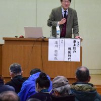 東上総の戦国時代について解説する滝川恒昭さん
