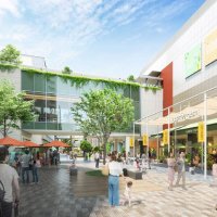 建て替え計画でのハーバー通り（イメージ、三井不動産提供）
