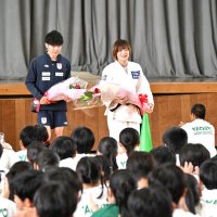 全校エールに「金」誓う　八千代高で五輪壮行会　柔道女子４８キロ級・角田夏実選手（３１）　スポーツクライミング男子・安楽宙斗選手（１７）