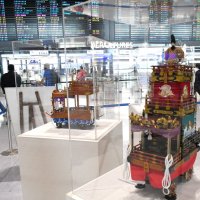 山車・屋台ミニ模型展示　外国人に祇園祭ＰＲ　成田空港