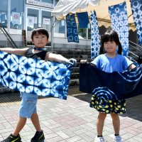 藍染め手ぬぐいできた！　「発酵の日」で体験教室　神崎町
