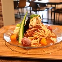 津田仙特別メニュー第一弾として８月末まで期間限定で提供された「冷製パスタ」
