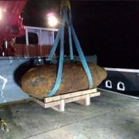 陸上自衛隊によって回収された不発弾＝７月２日、柏市（同市提供）
