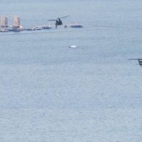 第１ヘリ団年頭編隊飛行　陸自木更津駐屯地、２年ぶり