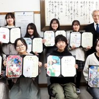 菅野さん全国最高賞　税の絵はがきコンクール　木更津・祇園小
