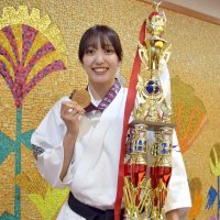 大学４年生の小城選手、空手で世界一　女子中量級、極真会館津田沼道場　快挙報告「次は無差別で王者に」