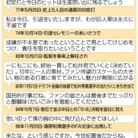 長嶋茂雄さん　主な語録（共同）

