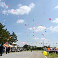 運動会仲良く元気に　こども園２園合同　九十九里