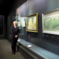 鋸山の魅力、光とともに　繊細に描いた作品群並ぶ　富津で日本画家「岩波昭彦展」