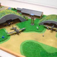 茂原市立美術館・郷土資料館に展示されている掩体壕の模型