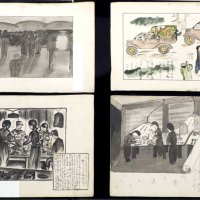 軍需工場での勤労動員の日々が描かれた絵日記（木更津市郷土博物館金のすず蔵）