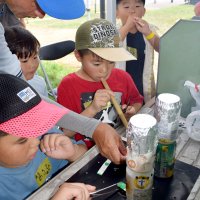 親子で防災キャンプ　空き缶使いご飯づくり　睦沢