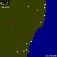 【速報】茨城と福島でＭ３．７の地震　震源は福島県中通り　最大震度１　