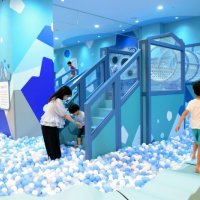 体動かし環境理解　イオンモール幕張新都心　屋内遊び場「ちきゅうのにわ」　「火山」など自然モチーフ９エリア