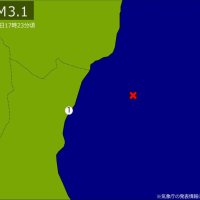 【速報】関東で地震　Ｍ３．１　震源は茨城県沖　地震が及んだ地域人口１６万人