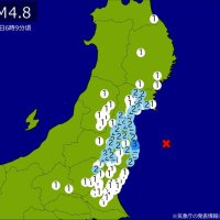 【速報】関東・東北で地震　Ｍ４．８　最大震度３　震源は福島県沖　地震が及んだ地域人口６７４万人