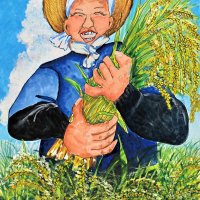 渋谷さん（多古・中村小４年）農水大臣賞　ふるさとの水土里絵画展　１１日まで都美術館で