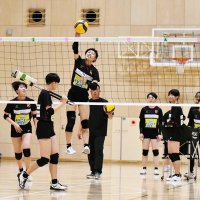 練習に励む敬愛学園の選手ら＝千葉市