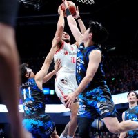 第３クオーター、シュートを決める千葉Ｊ・ホグ
