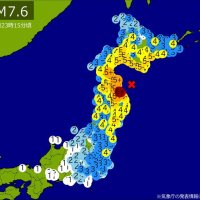 【速報】Ｍ７．６の地震　東京、神奈川、愛知、埼玉、千葉など各地で揺れ　最大震度６強　震源は青森県東方沖　地震が及んだ地域人口６３７６万人