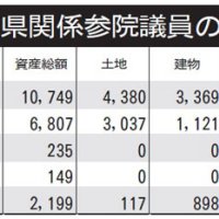 参院議員資産３０８２万円　千葉県首位石井氏１億７４９万円