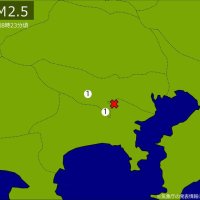 【速報】関東で地震　Ｍ２．５　震源は神奈川県東部　地震が及んだ地域人口９８万人