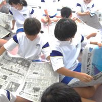 新聞に親しむこと目標に　市原市立三和中学校　【ＮＩＥ報告　千葉県内実践校の取り組み】