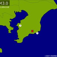 【速報】関東で地震　Ｍ３．０　震源は千葉県南部　地震が及んだ地域人口９万人