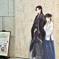 入り口には小説「薬屋のひとりごと」とコラボしたフォトスポットが設置されている
