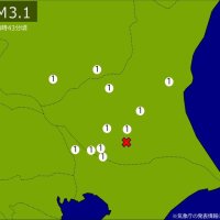 【速報】関東で地震　Ｍ３．１　震源は茨城県南部　地震が及んだ地域人口１３９万人